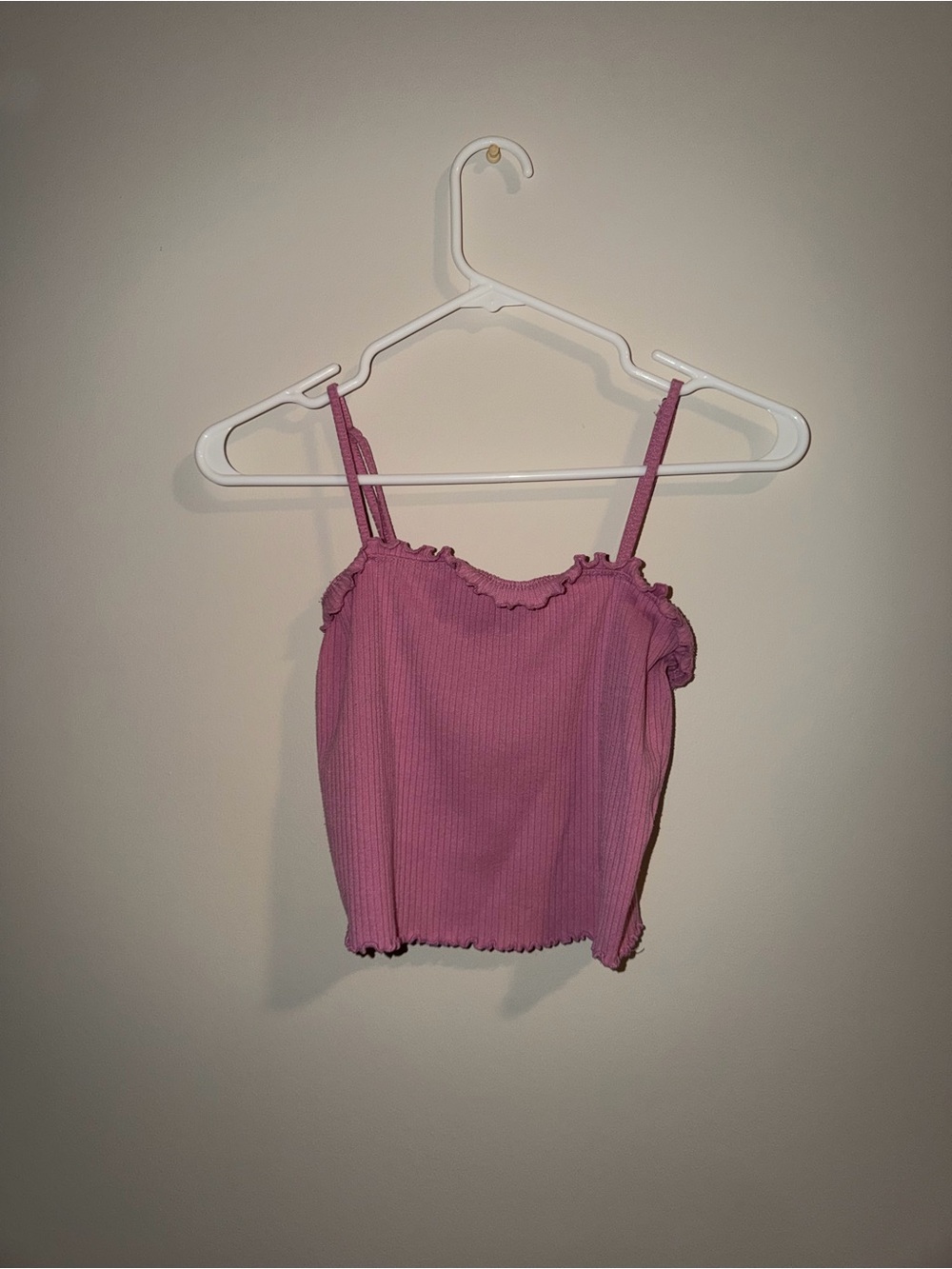Women’s Ribbed Ruffle Cami Tank Top